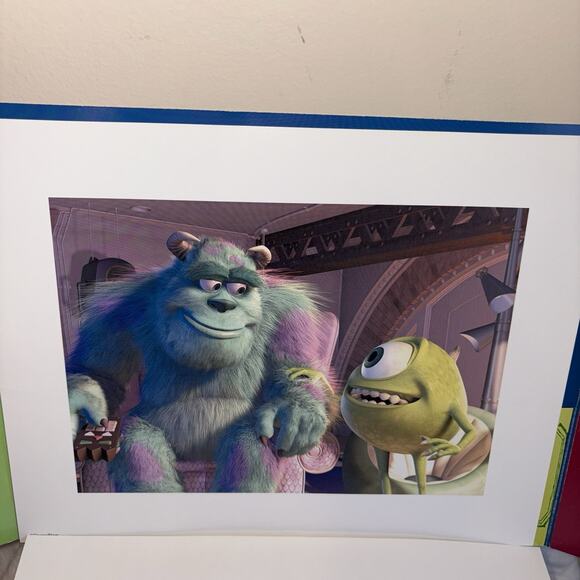 Monsters Inc Disney Store Pixar Exclusive Lithograph Portfolio Set of 4 Prints - Picture 8 of 10